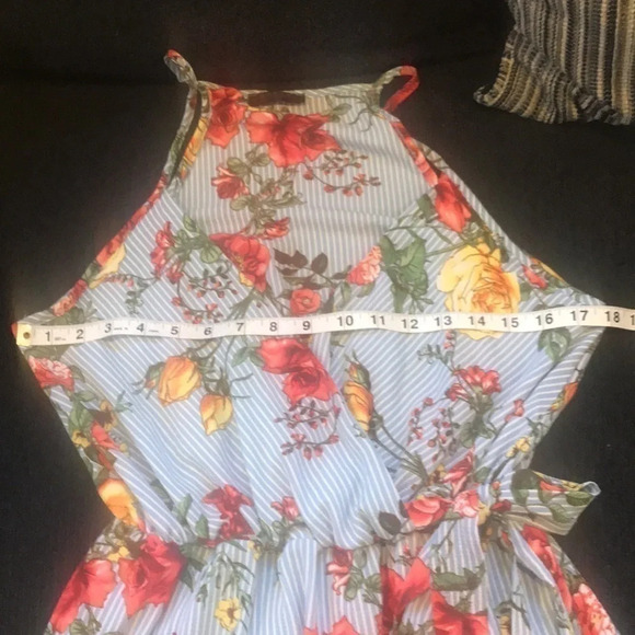 NWOT SCOBE Spring Summer Floral Maxi Halter Dress Size L - Picture 12 of 14